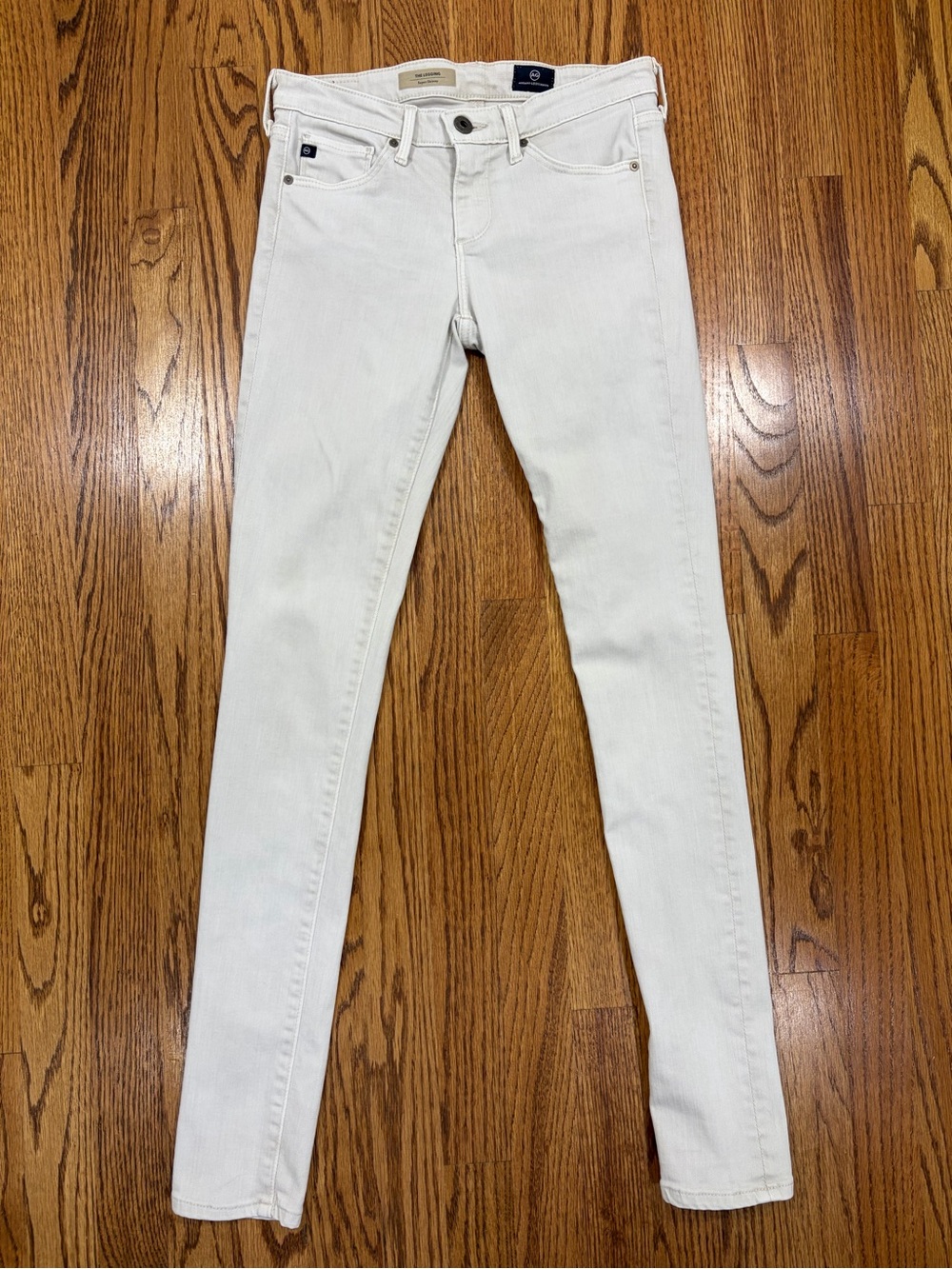 AG "The Legging" Super Skinny Jeans Off-White (24)